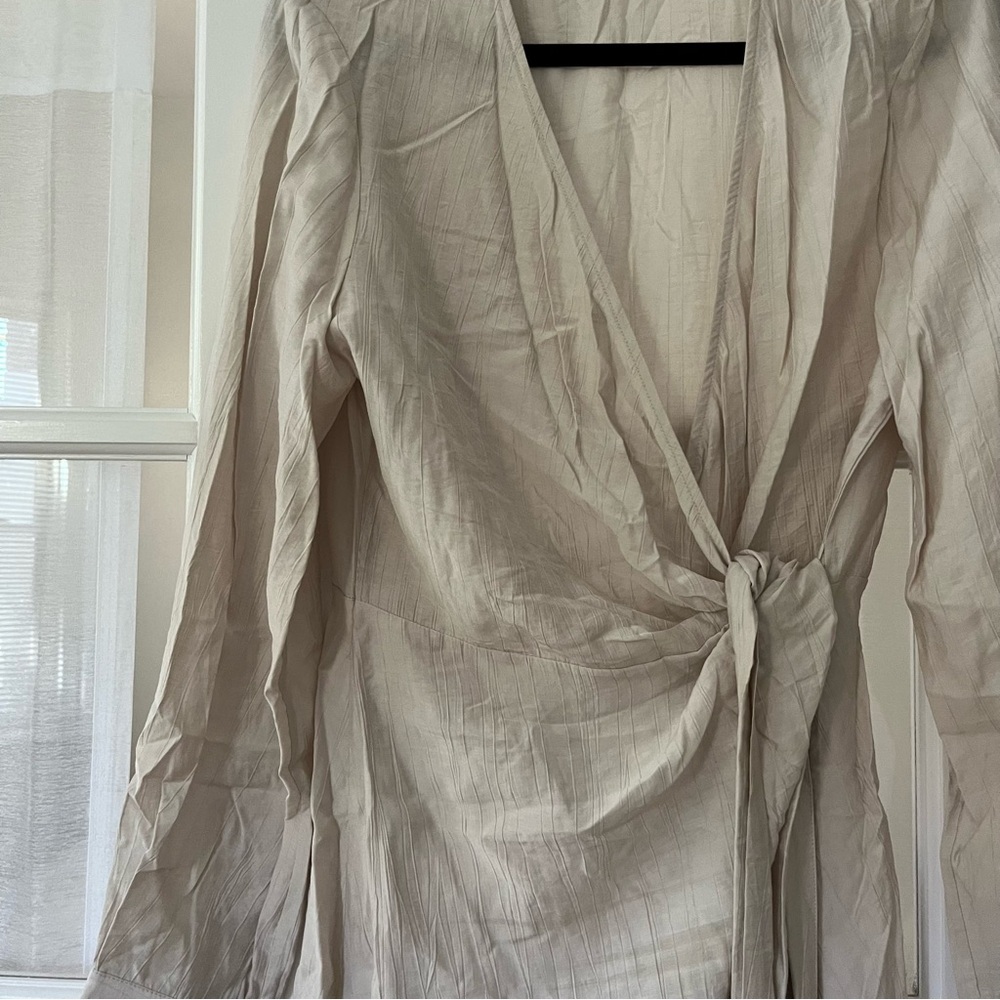 Light champagne wrap dress